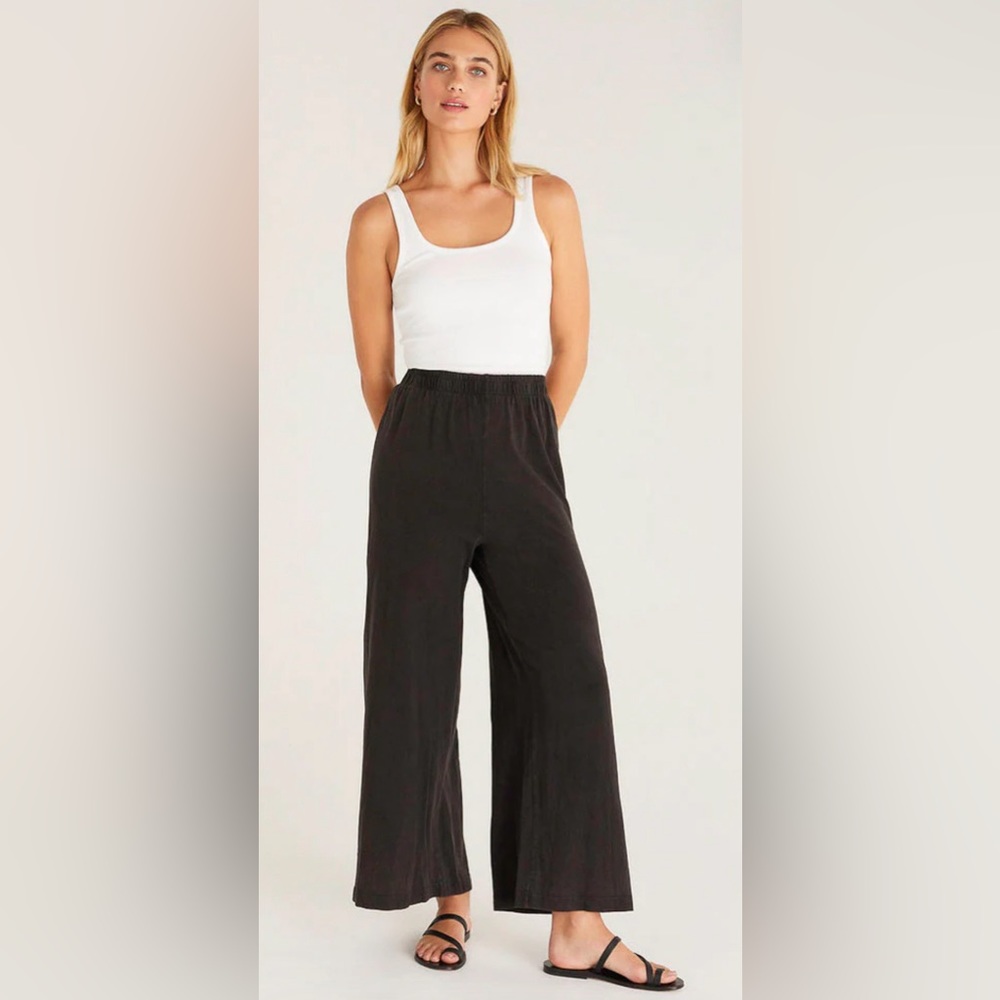 NWT Z Supply Scout Cotton Jersey Pants in Black sz M